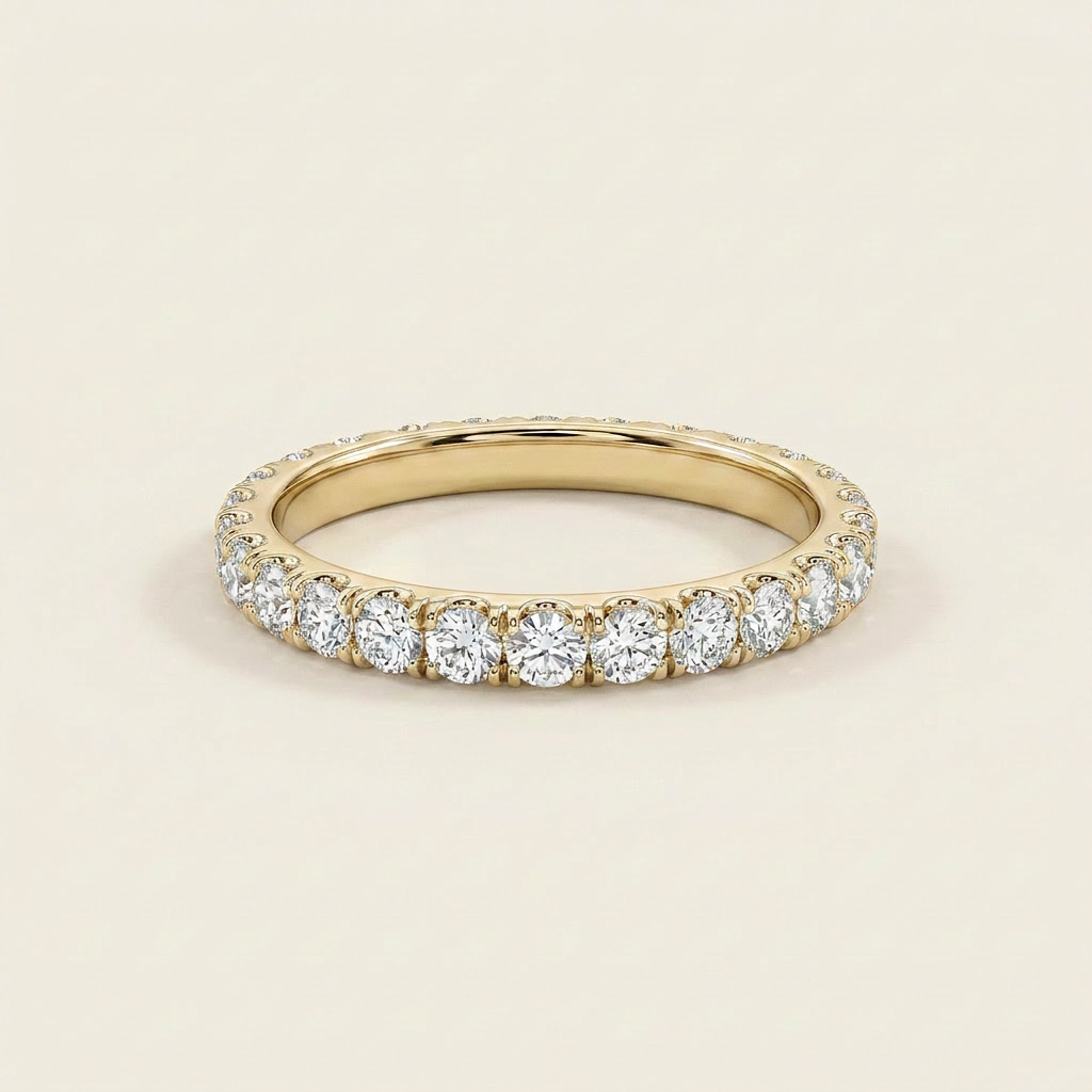 Moissanite 2.15 CT Round Cut Diamond Ring