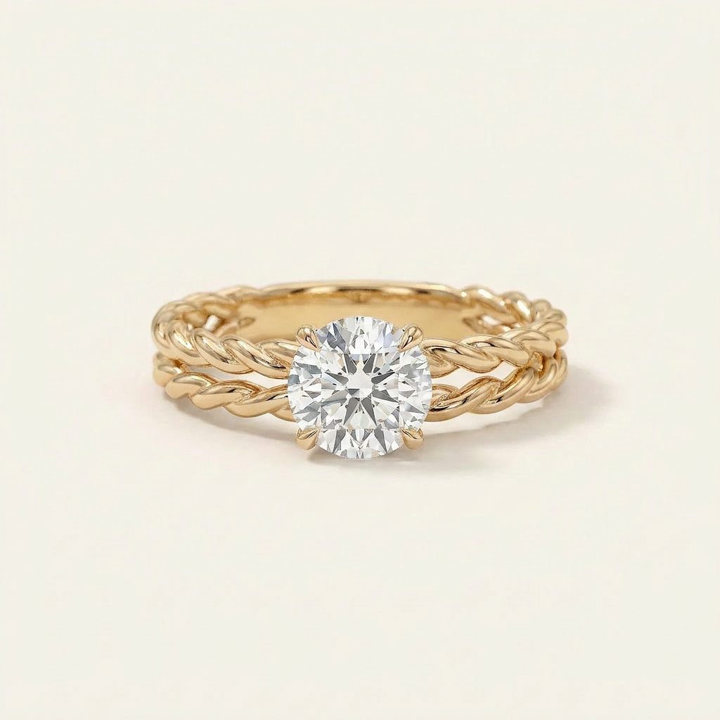 Moissanite 1.50 CT Round Cut Diamond Solitaire Ring