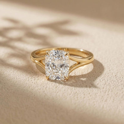 Moissanite 3.00CT Cushion Cut Diamond Solitaire Engagement Ring | Promise Ring