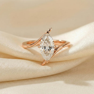 Moissanite 3.00 CT Marquise Cut Diamond Solitaire Engagement Ring