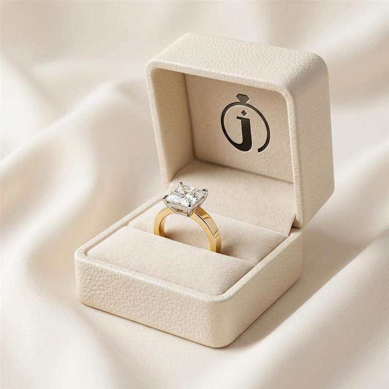 Moissanite 1.80 CT Princess Cut Diamond Solitaire Ring