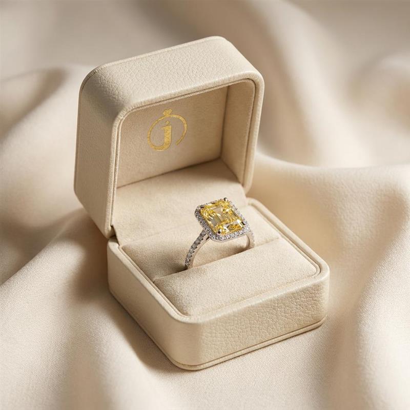 Moissanite 2.50 CT Radiant Cut Diamond Halo Ring