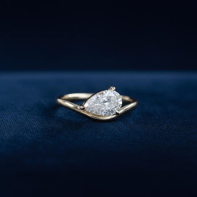Lab Grown Diamond 3.00 CT Pear Cut Solitaire Engagement | Promise Ring