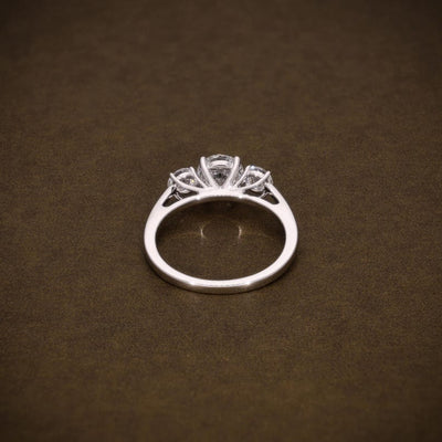 Moissanite 1.69 CT Three Stone Round Cut Engagement Ring