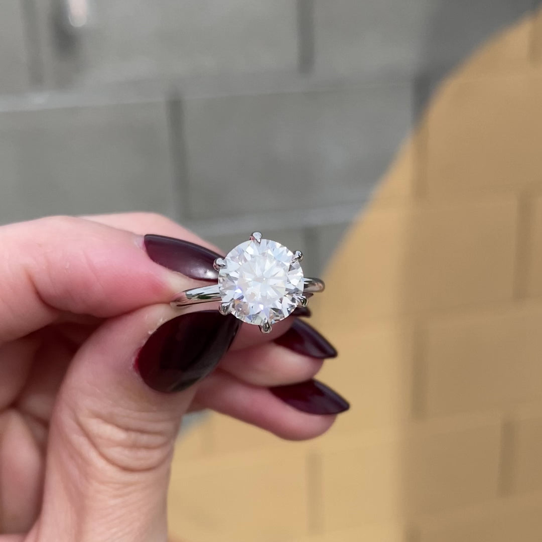 Moissanite 2.70CT Round Diamond Art Deco Anniversary Ring