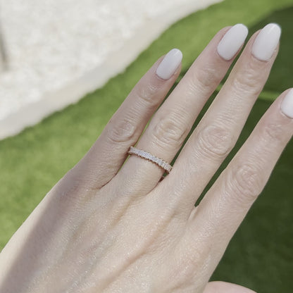 Moissanite 4.05CT Baguette Diamond Art Deco Unique Wedding Band