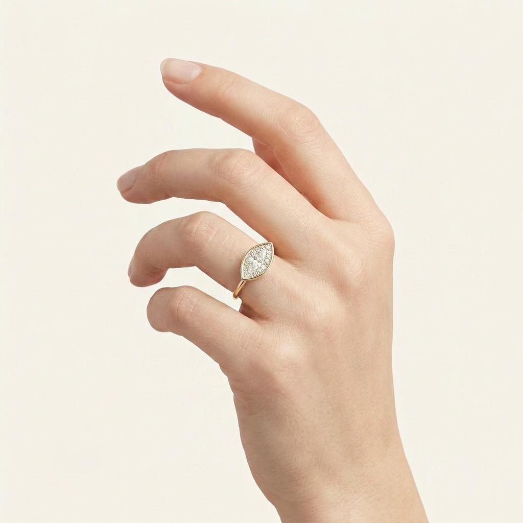 Moissanite 2.57 CT Marquise Cut Diamond Solitaire Ring