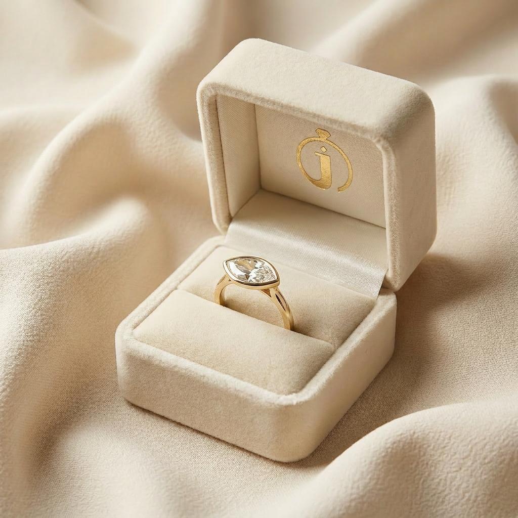 Moissanite 2.57 CT Marquise Cut Diamond Solitaire Ring