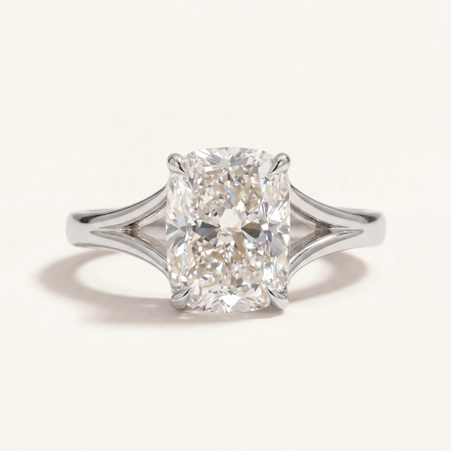 Moissanite 3.00 CT Cushion Cut Diamond Promise Solitaire Ring