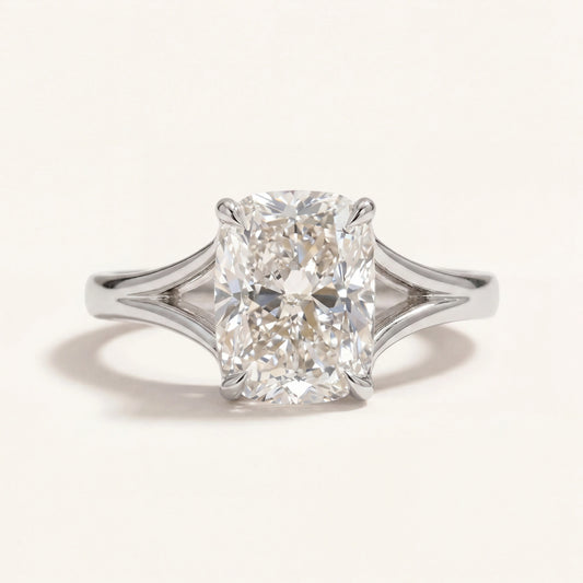 Moissanite 3.00 CT Cushion Cut Diamond Promise Solitaire Ring