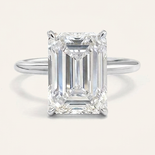 Lab Grown 2.00 CT Emerald Cut Diamond Solitaire Ring
