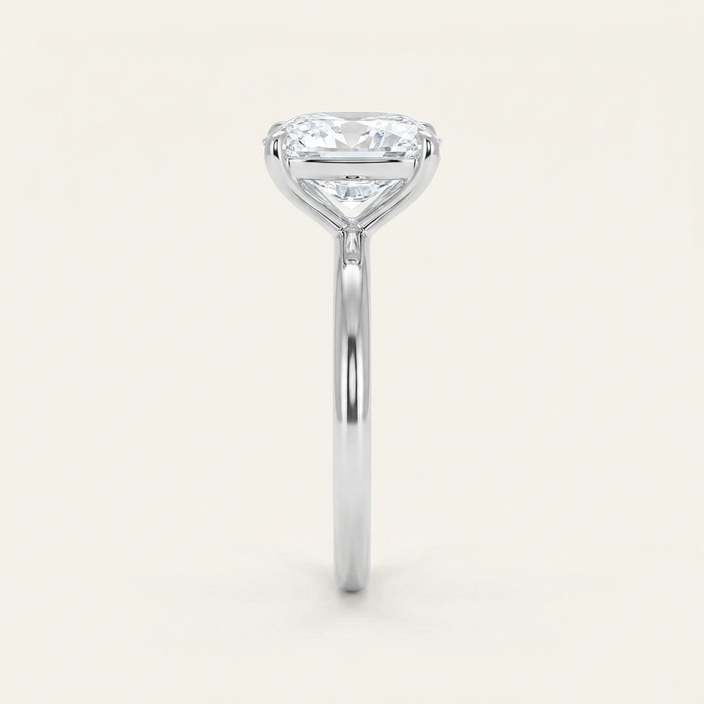 Lab Grown 2.00 CT Elongated Cushion Cut Diamond Solitaire Ring