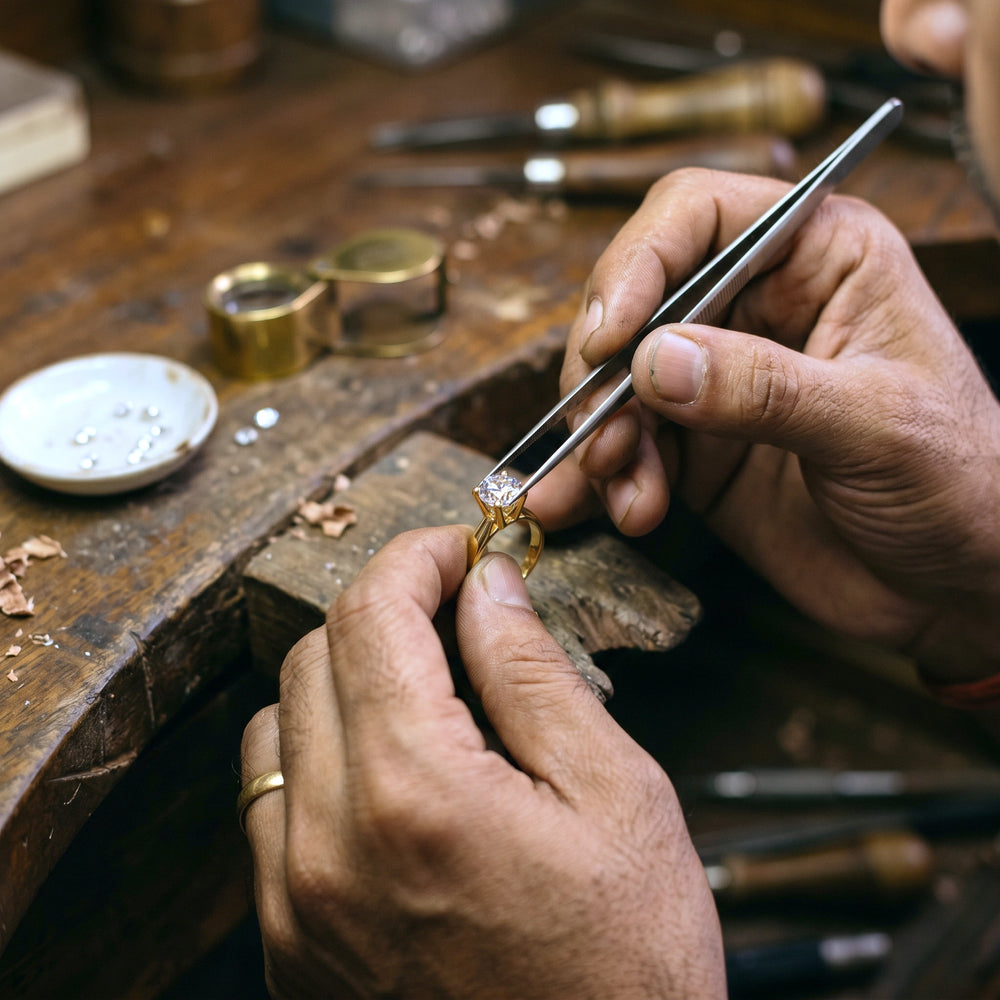 Making jewelry at Work shop 