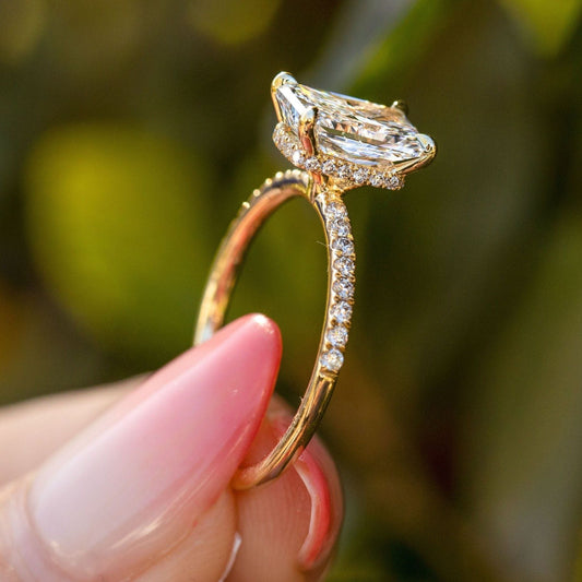 Lab Grown 1.70CT Radiant Cut Diamond Art Deco Unique Engagement Ring | Handmade Ring | Anniversary Ring - IBIZ Jewel