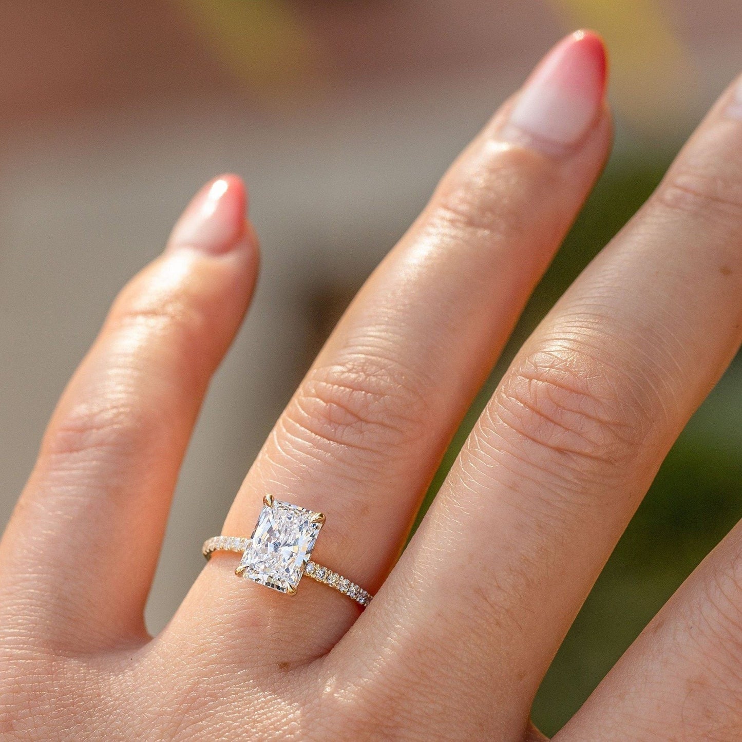 Lab Grown 1.70CT Radiant Cut Diamond Art Deco Unique Engagement Ring | Handmade Ring | Anniversary Ring