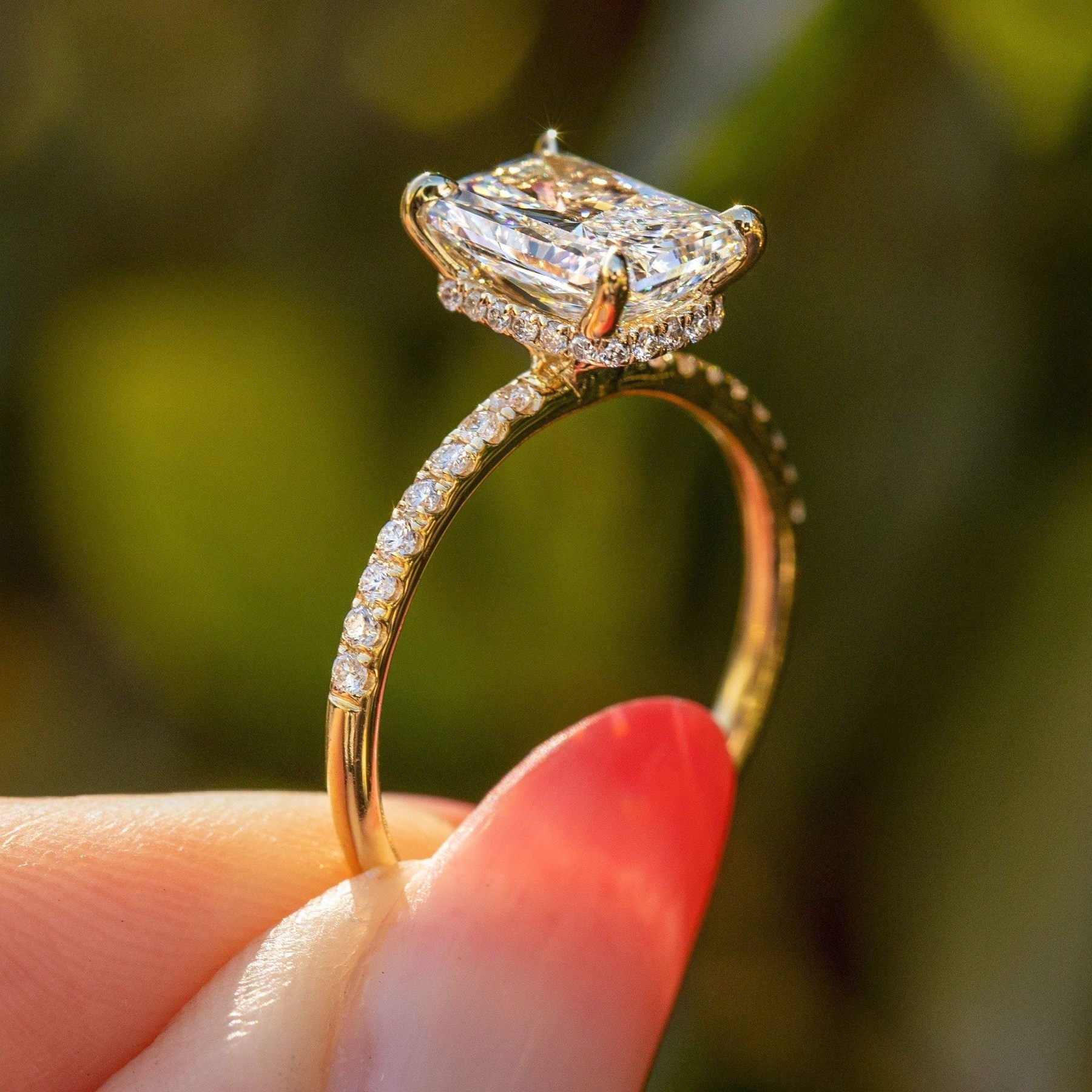 Claudette - Diamond and Opal Unique Engagement Ring